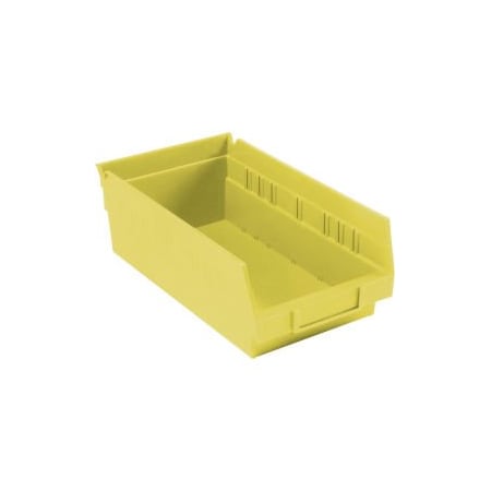 Quantum Storage Systems Shelf Storage Bin, Plastic, 12 PK QSB102YL